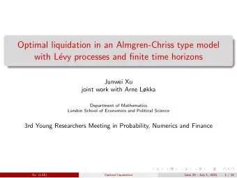Optimal liquidation in an Almgren-Chriss type model  with L  evy processes and finite time