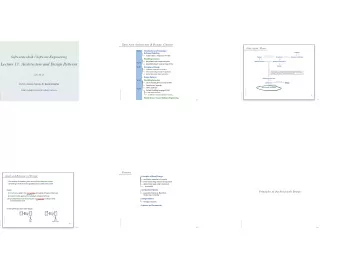 Lecture 13: Architecture and Design Patterns  .  (simplified) object constraint logic (OCL)  may