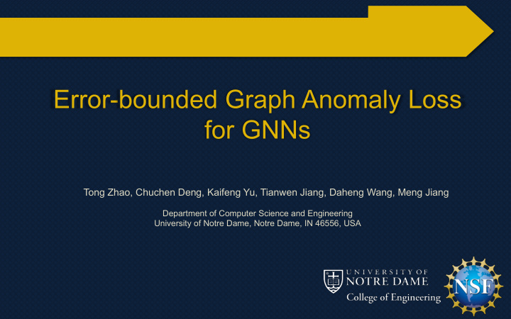 error bounded graph anomaly loss for gnns