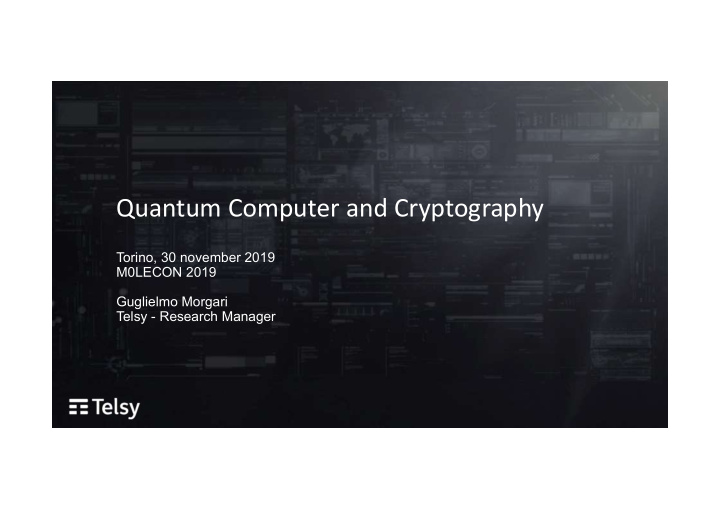 quantum computer and cryptography