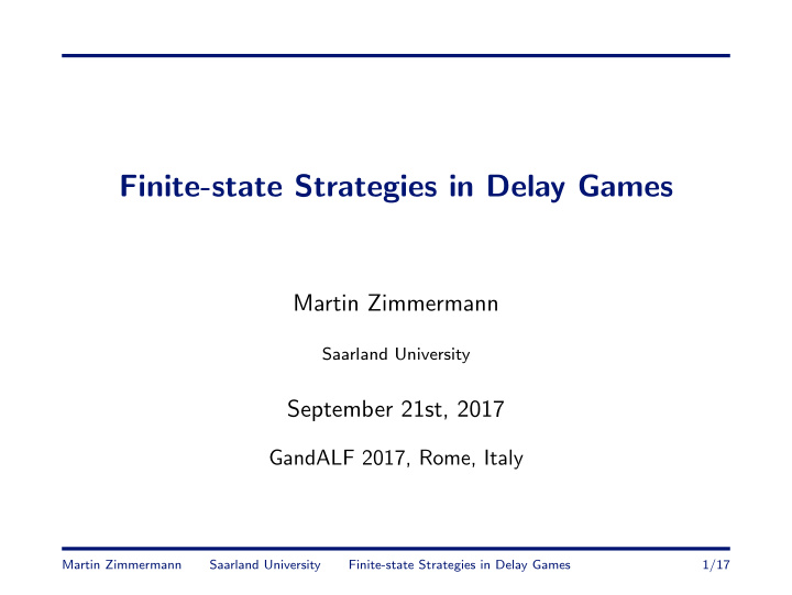 finite state strategies in delay games