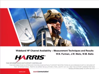 Overview   Background / Goals   Channel Availability measurement System   Data collection