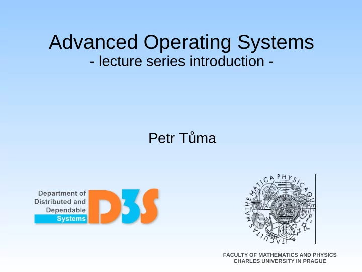 advanced operating systems