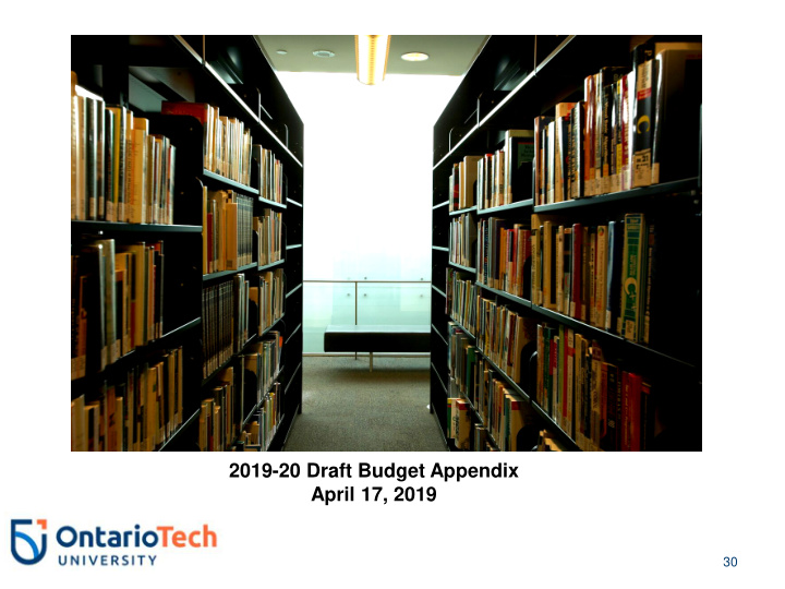2019 20 draft budget appendix april 17 2019