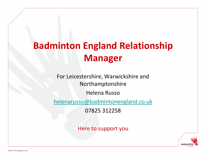 badminton england relationship