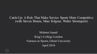 Catch-Up: A Rule That Make Service Sports More Competitive  (with Steven Brams, Marc Kilgour,