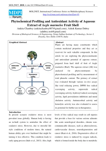 MOL2NET, 2018 , 4, doi:10.3390/mol2net-03-xxxx  2  processes (Smith et al., 1996). Plants are being