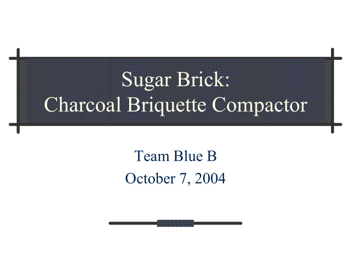 sugar brick charcoal briquette compactor