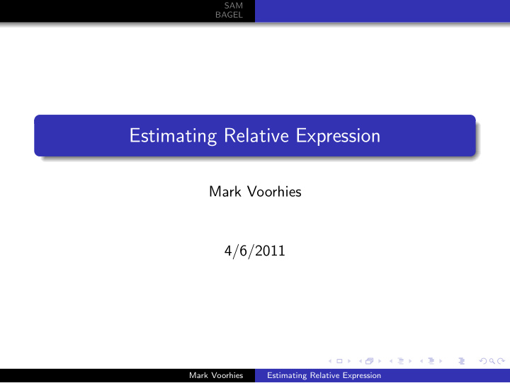 estimating relative expression