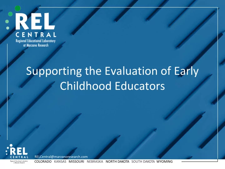 supporting the evaluation of early childhood educators