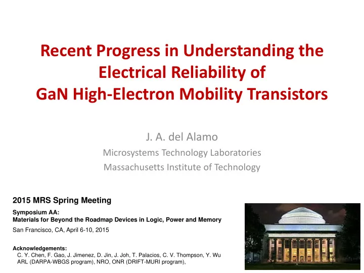 recent progress in understanding the electrical