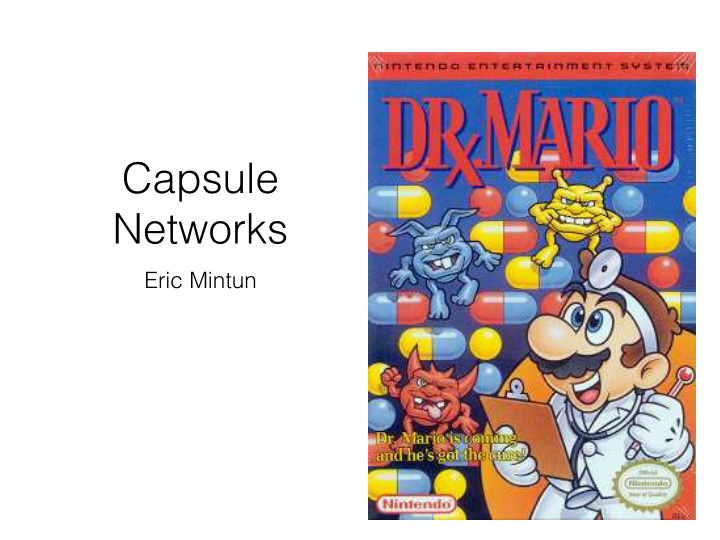capsule networks