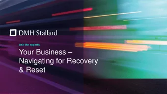 Navigating for Recovery  &amp; Reset  Regional Director, Commercial Banking, NatWest  Victoria