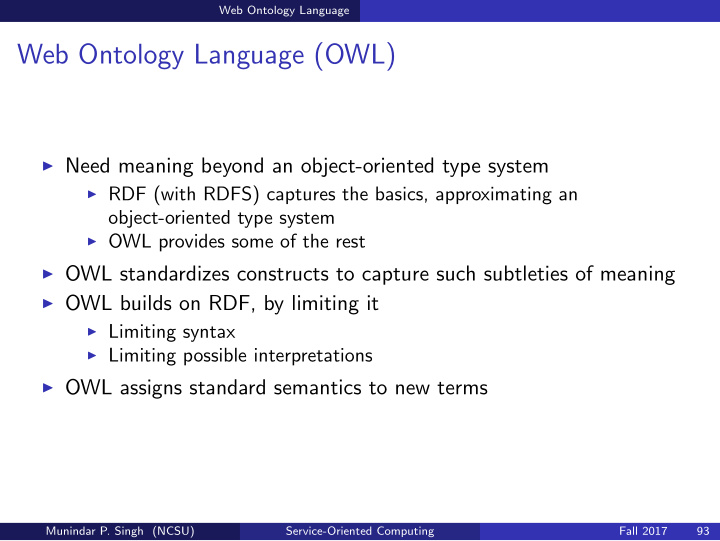 web ontology language owl