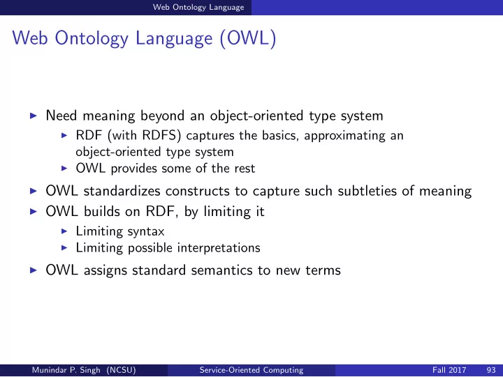 web ontology language owl