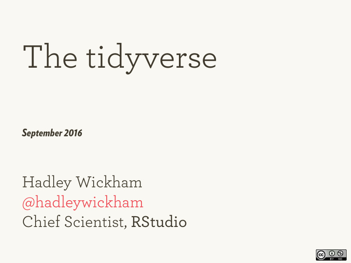 the tidyverse