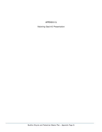 APPENDIX G  Visioning Goal # 2 Presentation  Buellton Bicycle and Pedestrian Master Plan