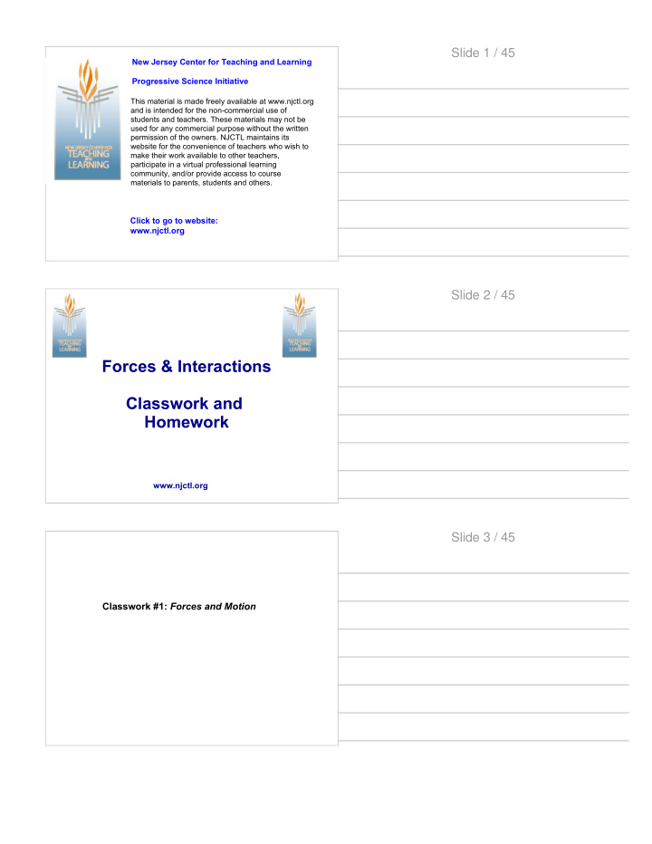 forces interactions classwork and homework
