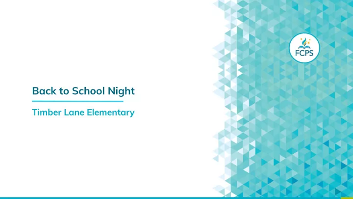 back to school night sample title