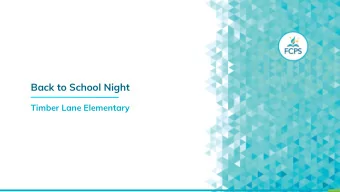 Back to School Night  Sample Title  Sample Subtitle  Timber Lane Elementary  Teacher Introductions