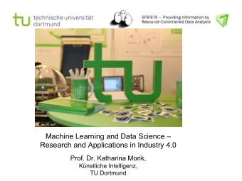 Machine Learning and Data Science   Research and Applications in Industry 4.0 a Prof. Dr.