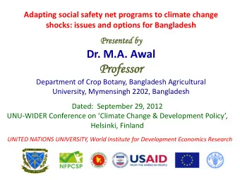 Professor  Department of Crop Botany, Bangladesh Agricultural  University, Mymensingh 2202,