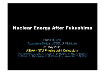 Outline of Talk  Fossil Fuels and Climate Change  Limitations of Renewable Energy Sources