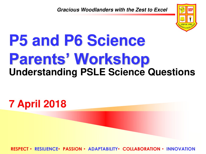 p5 and p6 science parents workshop