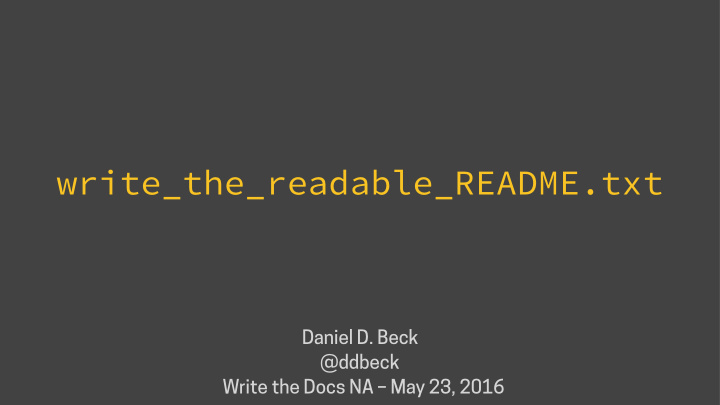 write the readable readme txt