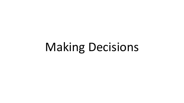 making decisions boolean data type