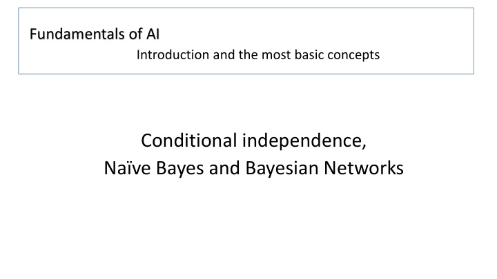 conditional independence