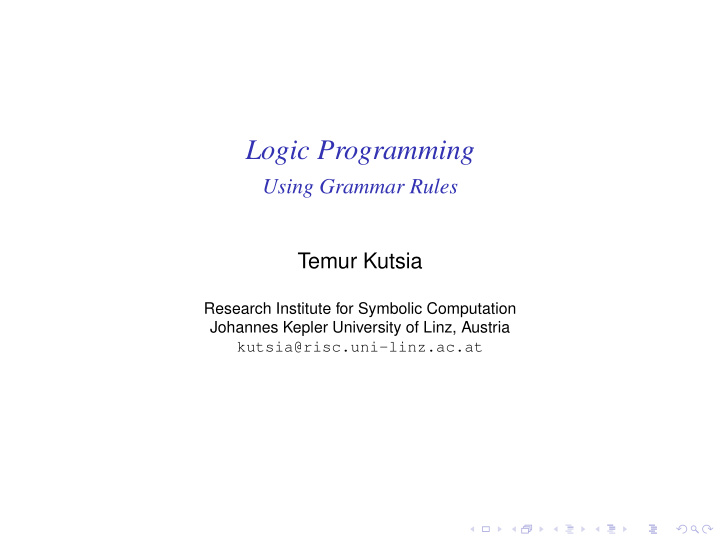 logic programming