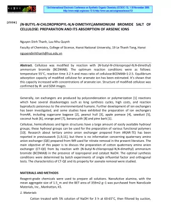 (N  BUTYL  N  CHLOROPROPYL  N,N  DIMETHYL)AMMONIUM BROMIDE SALT OF CELLULOSE: