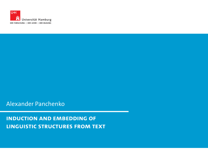 induction and embedding of linguistic structures from