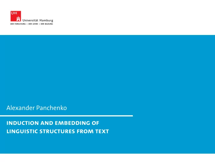 induction and embedding of linguistic structures from