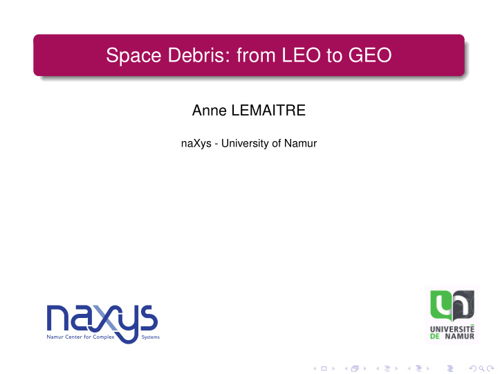space debris from leo to geo