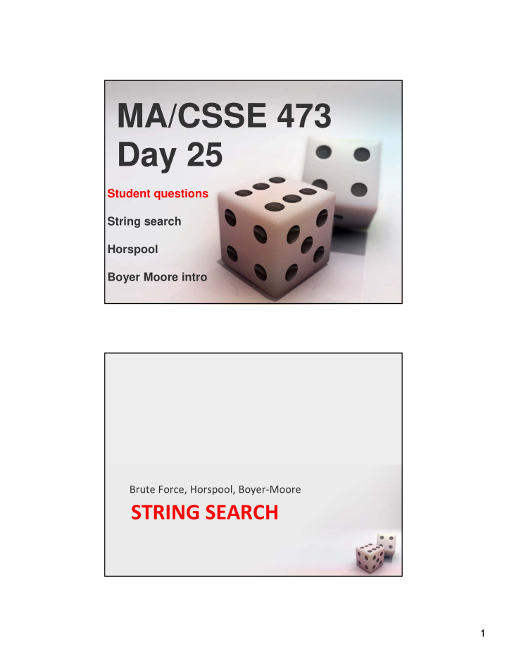 ma csse 473 day 25