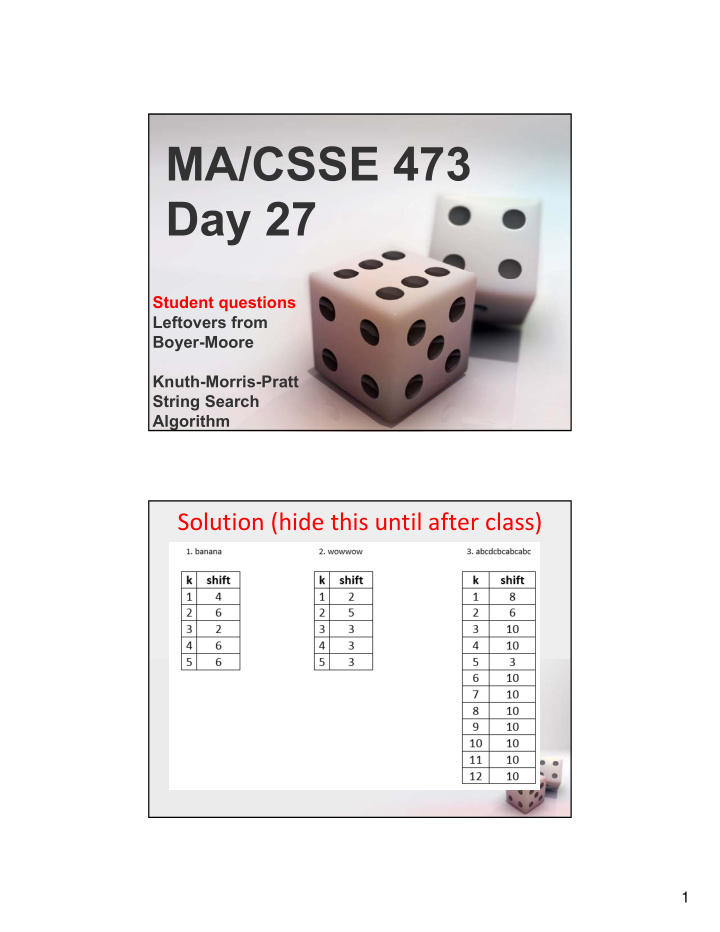 ma csse 473 day 27