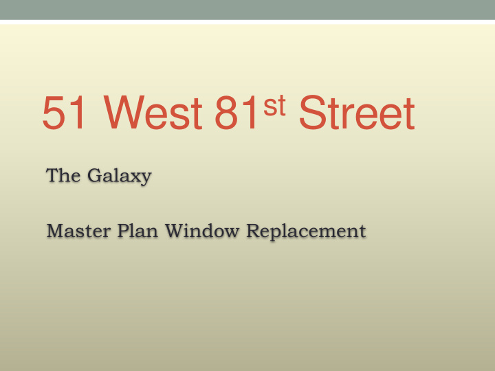 51 west 81 st street