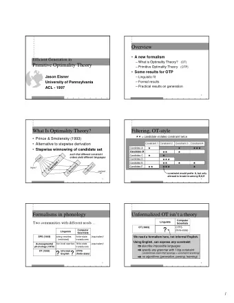 ?  ?  Computer  (finite-state)  Linguists  Scientists  string rewrites  finite-state  (equivalent)