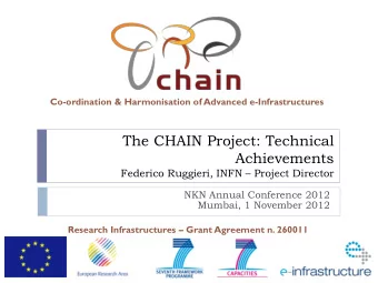 NKN Annual Conference 2012  Mumbai, 1 November 2012 Research Infrastructures  Grant Agreement n.