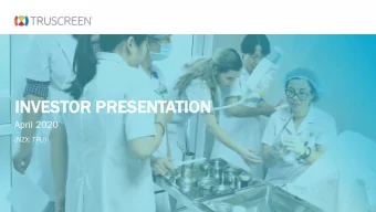 INVES  ESTOR P  PRESEN  ENTATION  April 2020  (NZX: TRU)  A world without cervical cancer  Ce