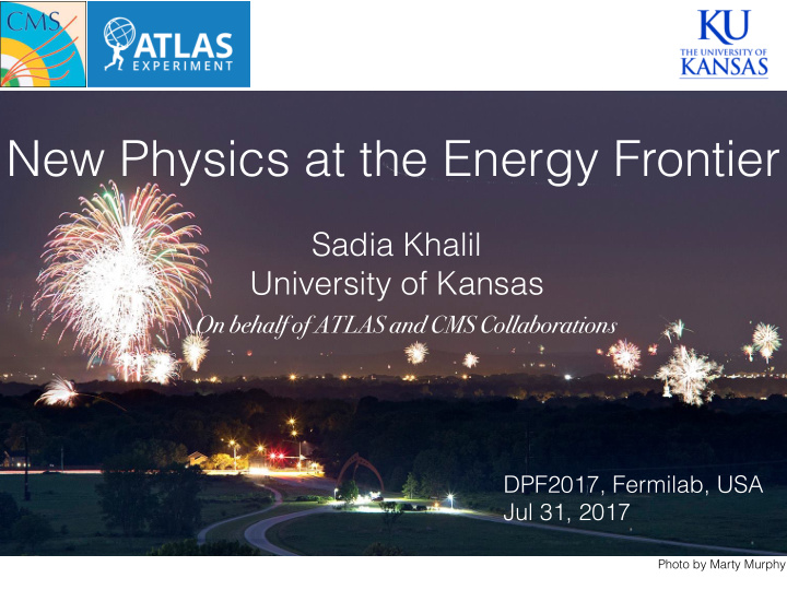 new physics at the energy frontier