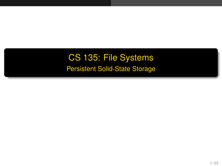 cs 135 file systems