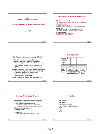 P  age 1  Photo of  Disk Head, Arm,  Disk Device Terminology  Actuator  Inner  Outer  Arm  Head