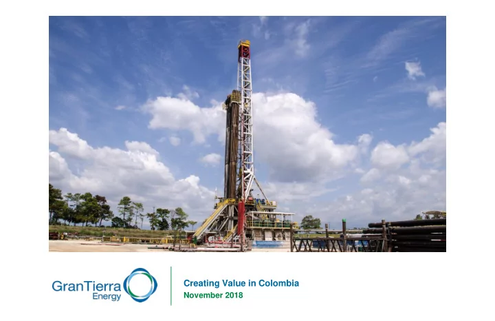 creating value in colombia