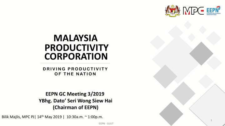 malaysia productivity corporation