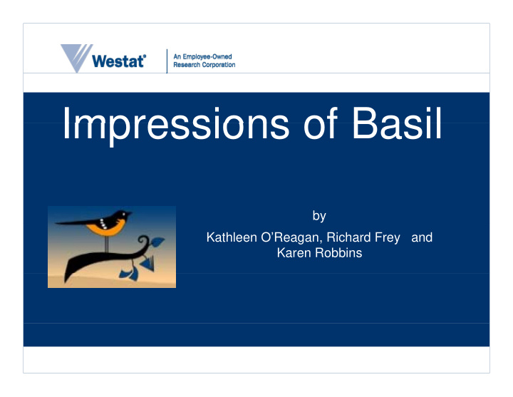 impressions of basil impressions of basil