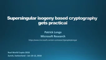 https://www.microsoft.com/en-us/research/people/plonga/  Quick motivation recap    Quantum