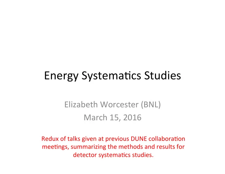 energy systema cs studies